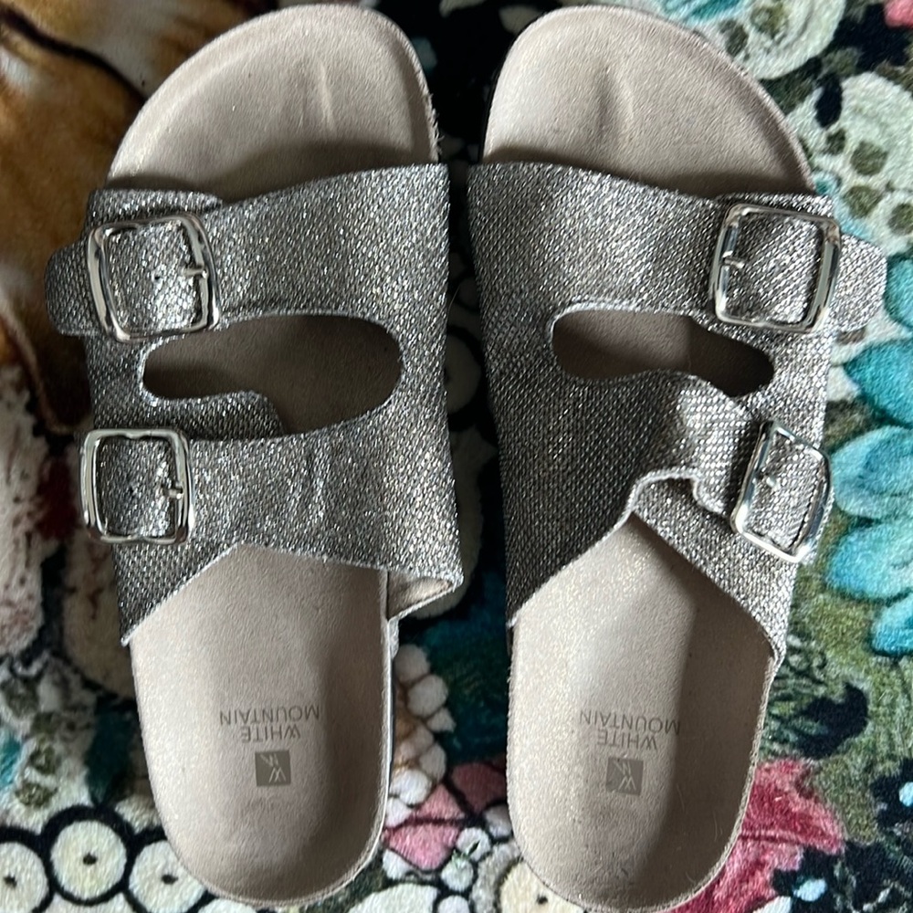 White Mountain Shimmer Sandals